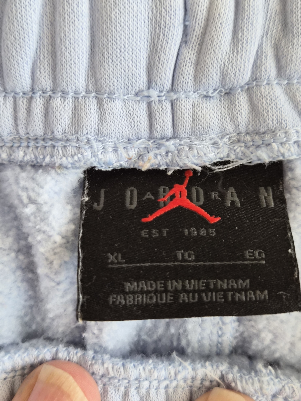 Jordan Essentials Fleece Sweatpants Carolina Powder Ice Baby Blue XL - Picture 2 of 8